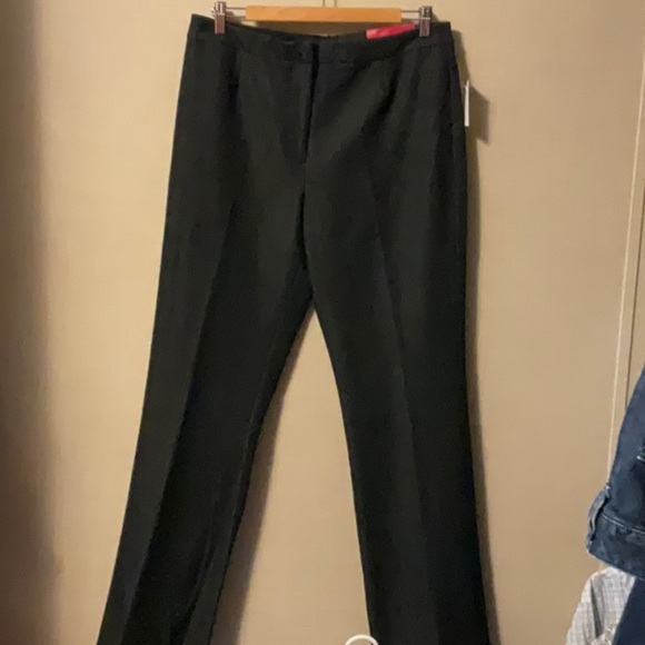 Essentials Black Straight Leg Pants Timeless Style - Picture 1 of 11